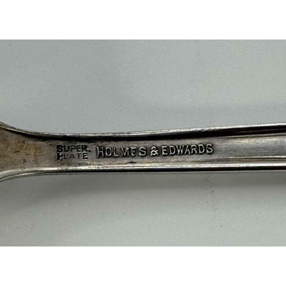 Antique Holmes & Edwards CENTURY 1923 Silverplate Cold Meat Serving Fork Pierced